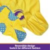 Dog Raincoat Reversible, Single Side Slicker Poncho Adjustable waterproof Dog Rain Jacket with Leash Hole/Reflective Stripe Hooded Snowproof Windproof Clothes for Small to 3X-Large Dogs, L