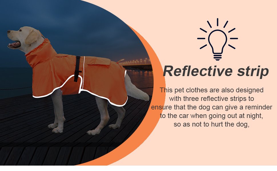 MDD22108 Dog Raincoat Orage 05