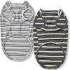 A1Mx46PbWWL._AC_SL1500 Dog Shirts Cotton Striped T-Shirt, Summer Pet Clothes for Small Dogs, 2-Pack Soft Puppy Apparel Cat Tee, Breathable Stretchy, Blue Yellow XL