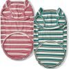 A1jQaST5kBL._AC_SL1500 Dog Shirts Cotton Striped T-Shirt, Summer Pet Clothes for Small Dogs, 2-Pack Soft Puppy Apparel Cat Tee, Breathable Stretchy, Blue Yellow XL