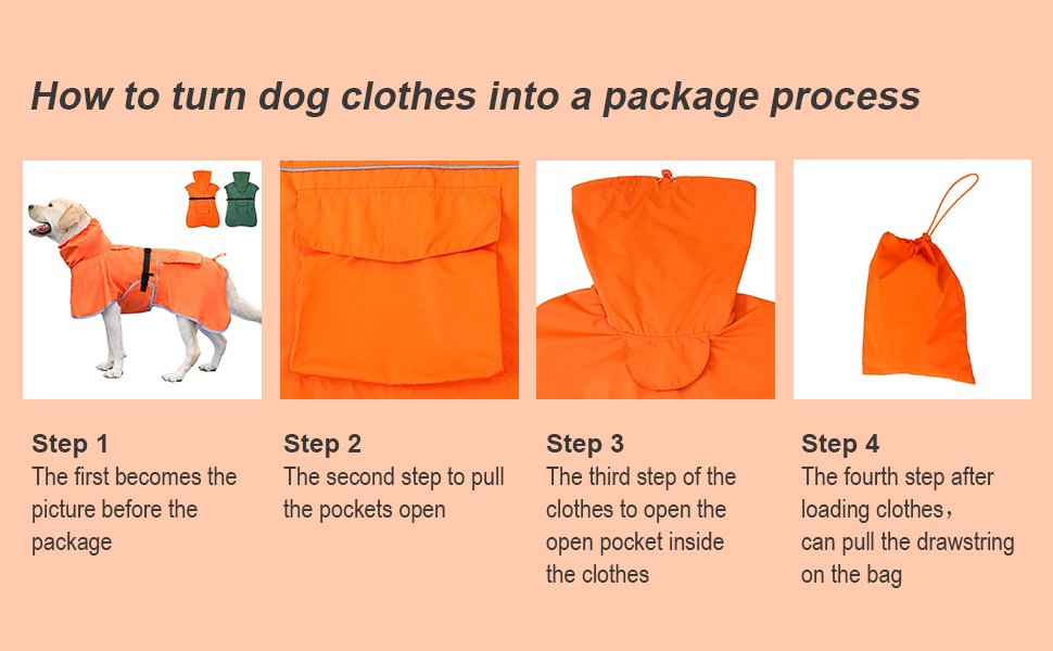 MDD22108 Dog Raincoat Orage 04